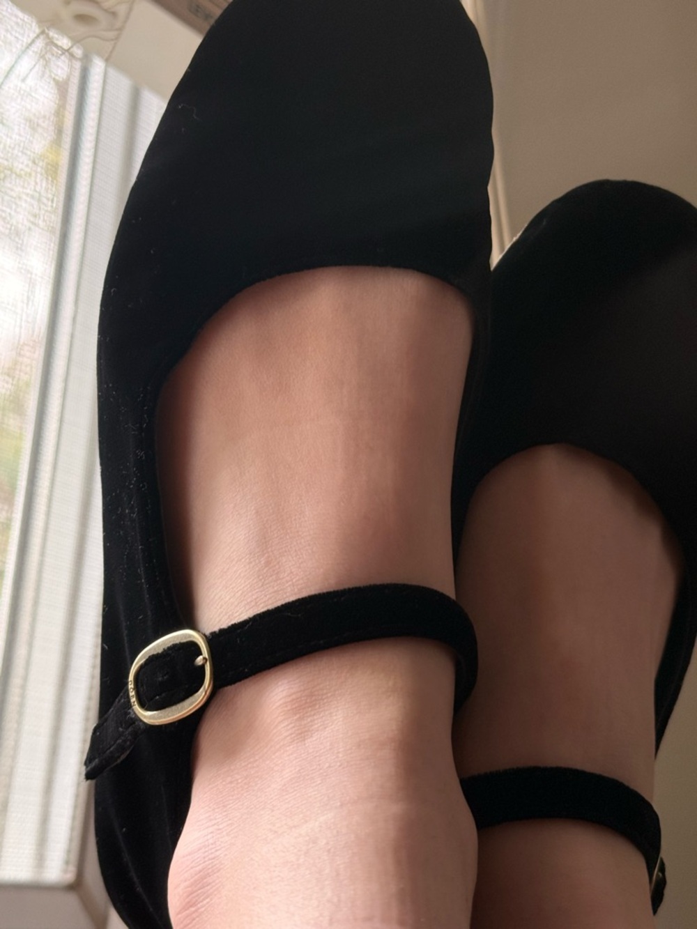 Doen Black Mary Jane Velvet Slippers - Picture 5 of 8